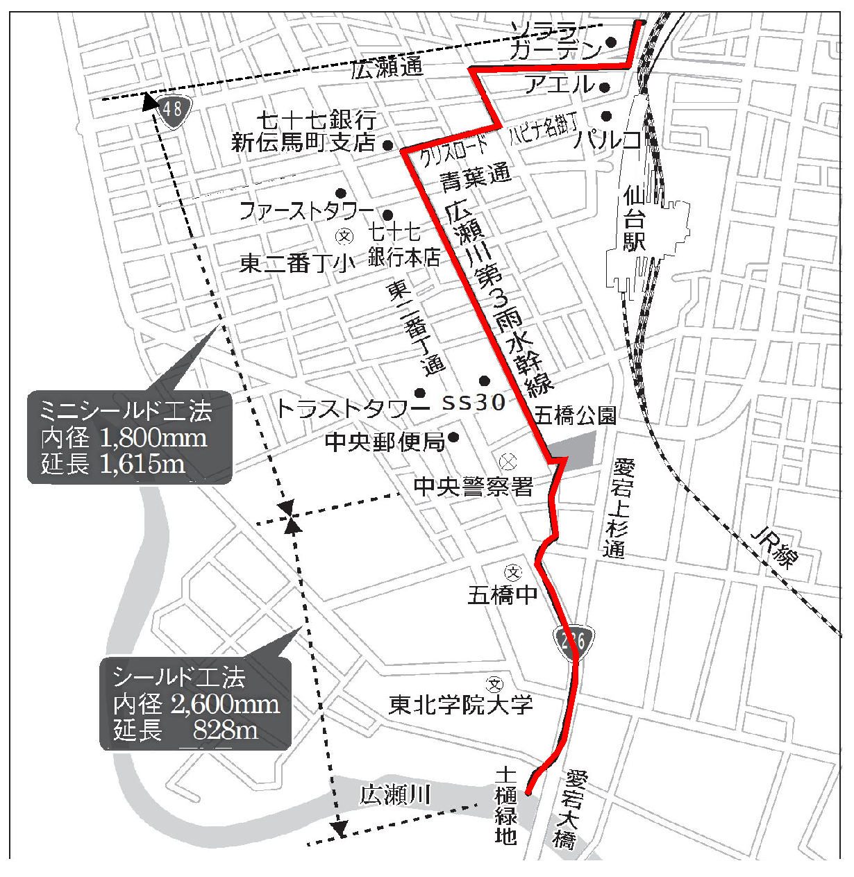 地図：現場位置